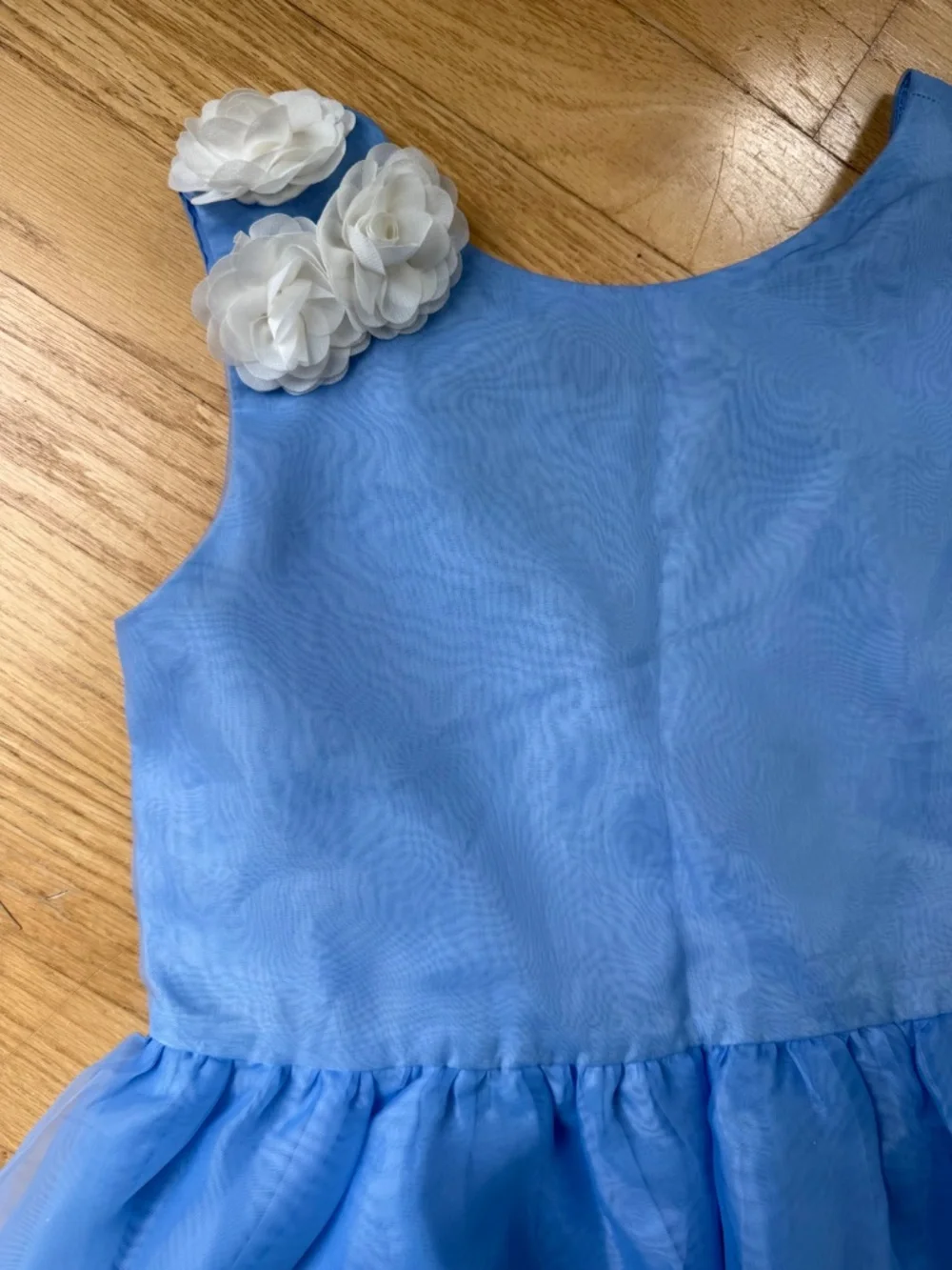 Janie and Jack Light French Blue Blossom Organza Dress Size 8 NWT